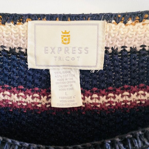 Cozy and Comfy Multicolor Oversized Knit Sweater by EXPRESS | Size: Large - Picture 4 of 4